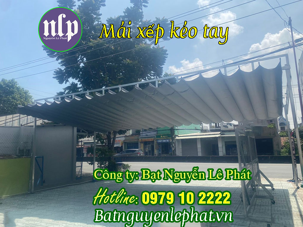 Lắp Đặt Mái Hiên Mái Xếp Che Nắng Mưa Tại Quận 6 - May Ép Bạt Kéo Lượn Sóng Quận 6