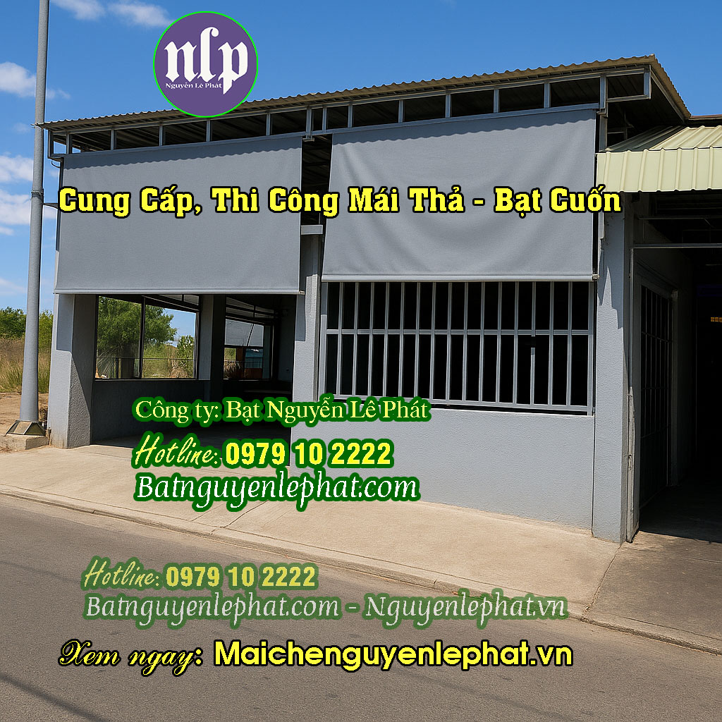 Bạt che nắng ban công tự cuốn Chợ Tân An TP Buôn Ma Thuột