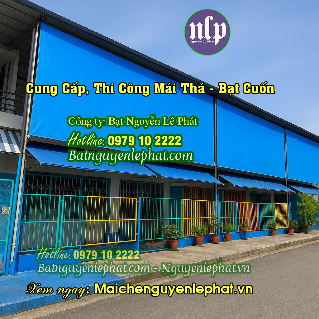 Bạt Rèm mái thả tự cuốn Tại Đạt Hiếu, Buôn Hồ