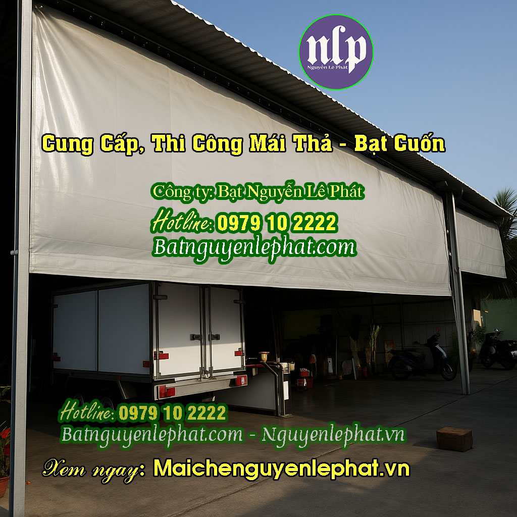 Bạt Che Nắng Mưa Ngoài Trời Tự Cuốn Ở Long Thành