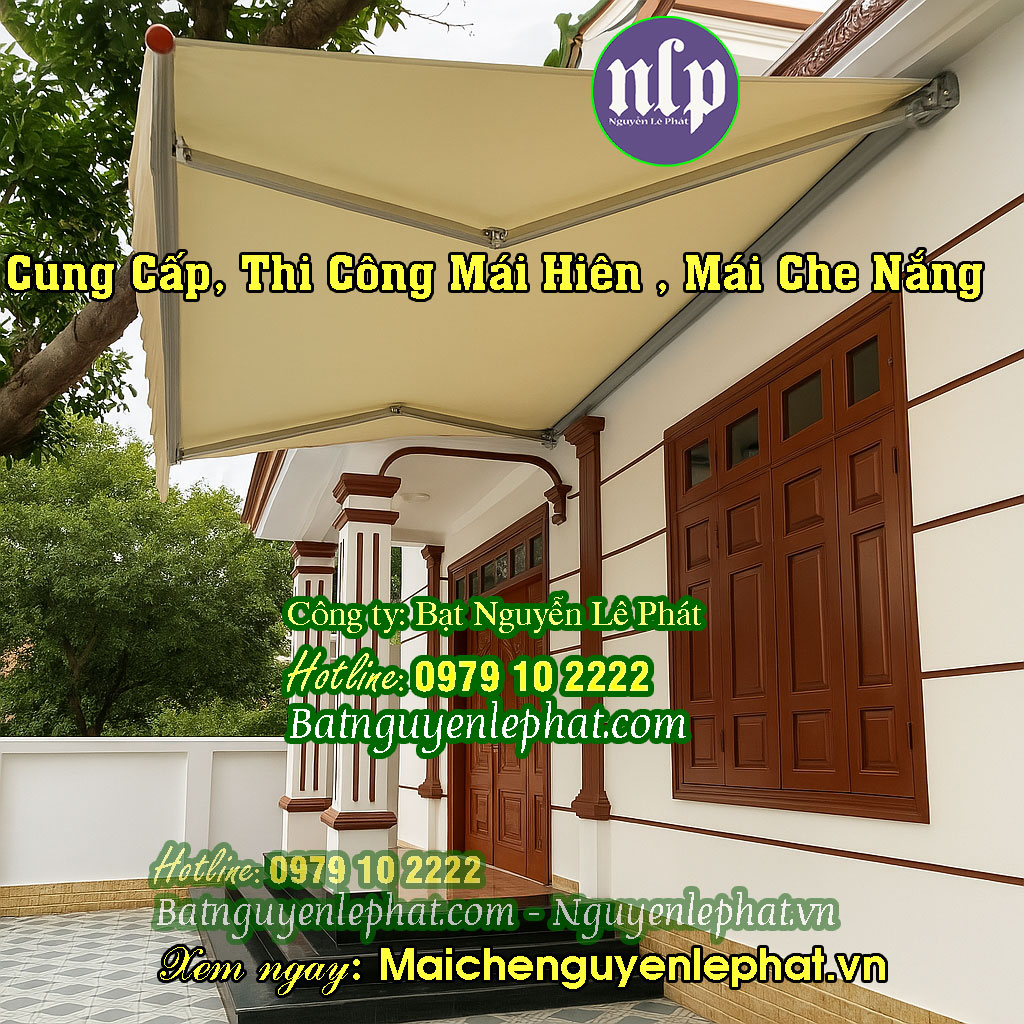 Bạt che nắng ban công tự cuốn Chợ Tân An TP Buôn Ma Thuột