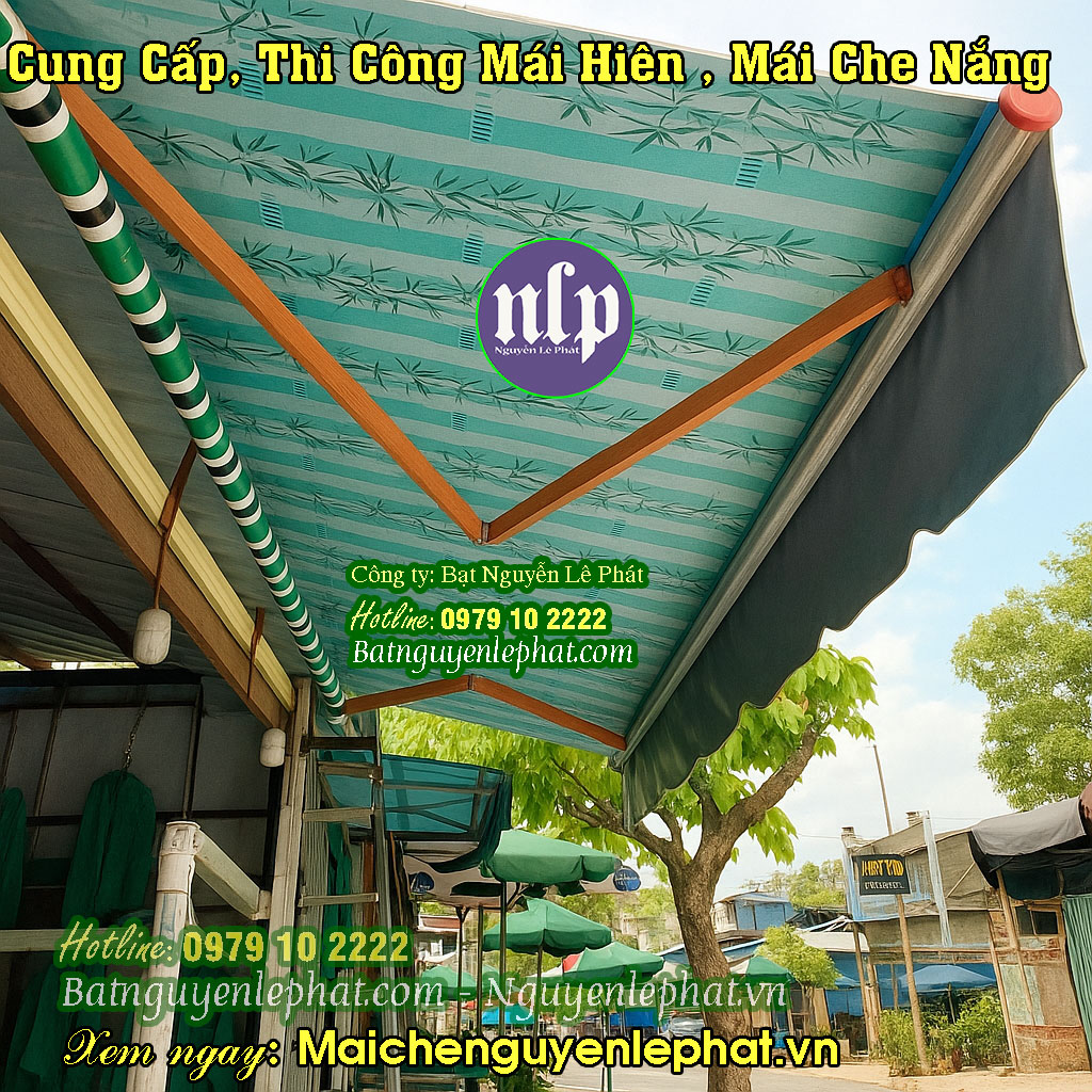 Bạt Mái hiên mái che quay tay tại Quảng Điền, Đắk Lắk