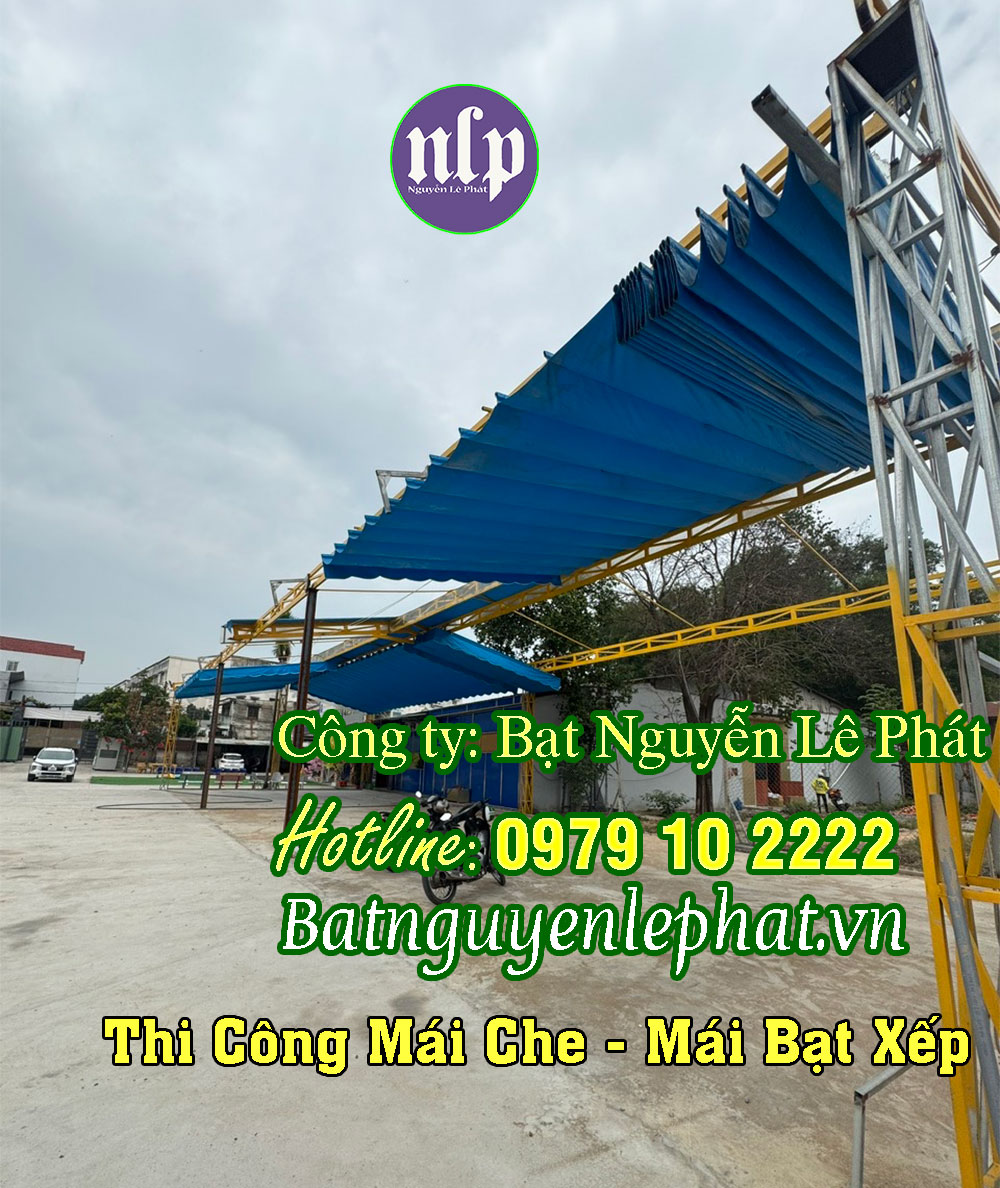 Thi công mái che mái xếp lượn sóng hồ bơi