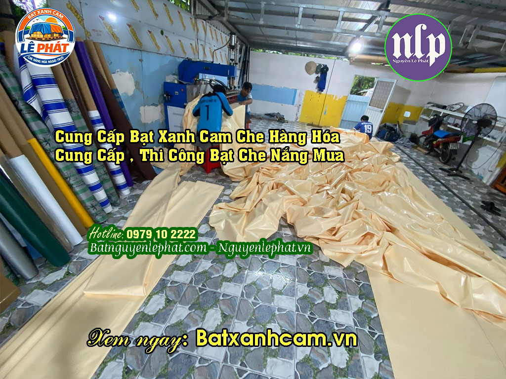 Bạt Che Nắng Mưa Xanh Cam Ngoài Trời Tại Buôn Đôn