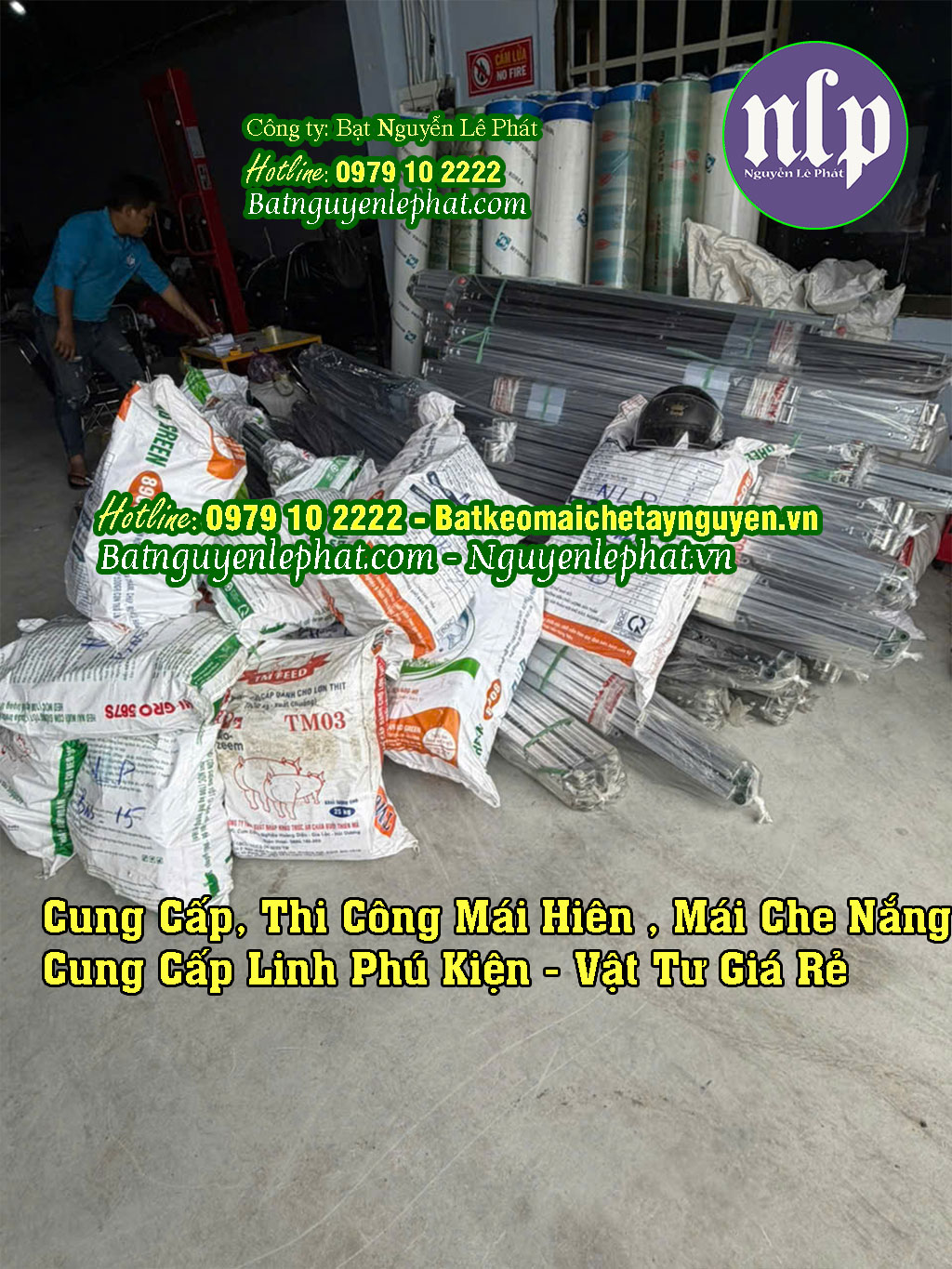 Bạt Kéo Tay Quay Mái Xếp, Mái Xếp Lượn Sóng Tại Đạt Hiếu, Buôn Hồ