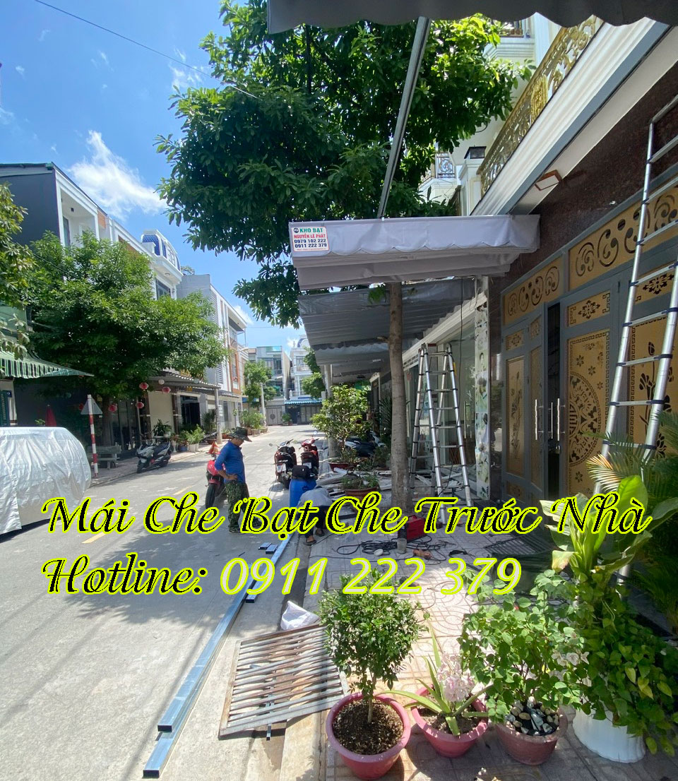 Thi công bạt mái che trước nhà Thi công bạt mái che trước nhà